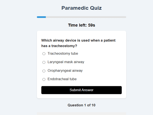 First Responder Quiz screenshot